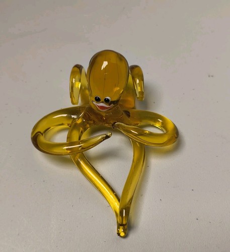 Mini polpo ambra arte vetro - polpo,