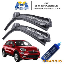 KIT 2 Spazzole Tergicristallo Anteriori FIAT 500X dal 2014 FLAT 650 + 360mm 