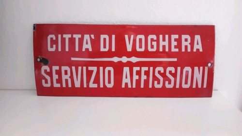 Insegna smaltata città - città, di