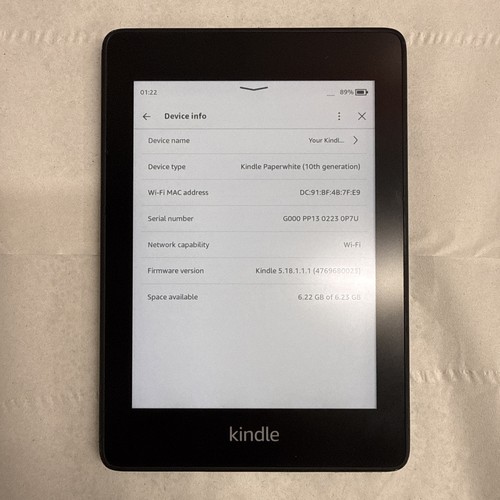 Kindle paperwhite 10a - paperwhite,