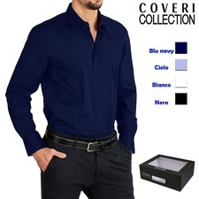 Camicia uomo manica lunga elasticizzata semi slim fit COVERI COLLECTION M L XL X