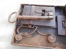 ANTIQUE LOCK, COMPLETE WITH