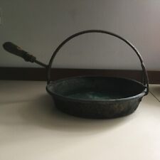 Antica padella per camino in rame battuto a mano epoca '800