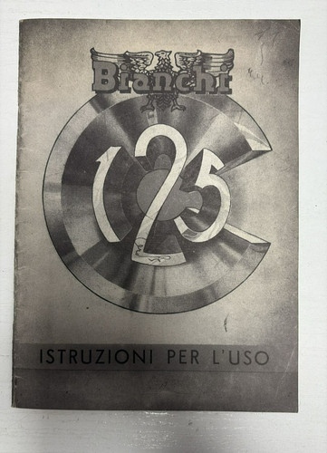 Istruzioni moto bianchi 125 - bianchi, "