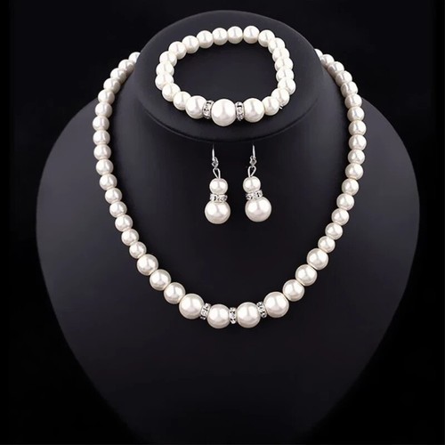 Set gioielli perle acciaio
