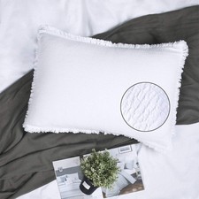 Quilted Pillow Sham White King