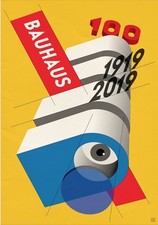 Poster Manifesto Locandina Pubblicitaria Design d'Epoca Stampa Vintage Bauhaus