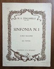 Sinfonia N. 1 - N. A. Zingarelli - Ed. Carisch, 1961. Partitura (Rino Maione)