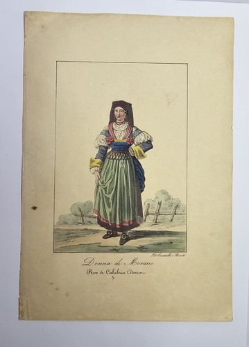 Litografia epoca donna - d'epoca,