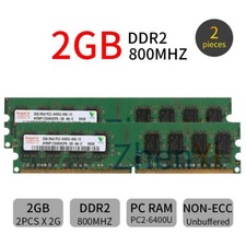 4GB 2x 2GB PC2-6400U DDR2 800MHz 2Rx8 CL6 DIMM Desktop memoria RAM per Hynix IT