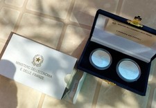 5+10 EURO DITTICO EUROPA DEI POPOLI ARGENTO PROOF ITALIA 2003 2 MONETE 40 GRAMMI