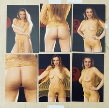 RISQUE VINTAGE EROTICA FRANCIA-FISHNET TOPLESS-LOTTO 6 CARTOLINE-D12-168