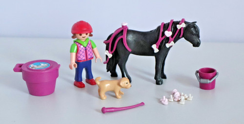 Playmobil bambina con pony