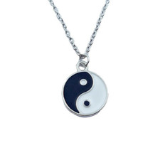 Collana yin yang argento con - argento,