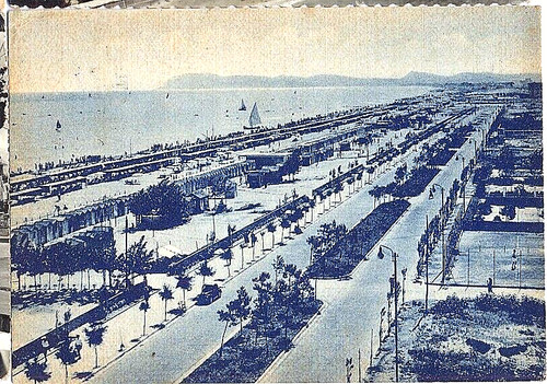 Riccione lungomare 1953 - riccione., lungomare.