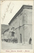 NORCIA - Casa Marino Rinaldi - fine ' 800 - animatissima - RARA - Viaggi  -piu6