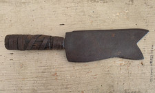 Antica Mannaia in Ferro con Manico in Legno Timbro del Fabbro del Fine 800