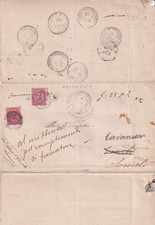 REGNO - LETTERA VIAGGIATA "AL  MITTENTE CON COMPLEMENTO DI FRANCATURA" TIMBRI NU
