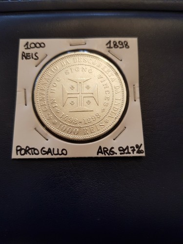 Moneta argento 1000 reis - , 1898