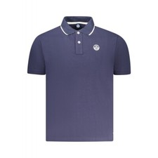 Polo North Sails uomo blu manica corta di tendenza in cotone 100% SOTTOCOSTO