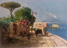 Dipinto Olio Su Tavoletta