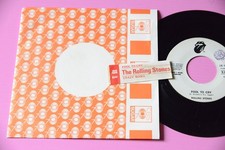 ROLLING STONES FOOL TO CRY CRAZY MAMA JUKE 7" 45 STICKER JUKE BOX STRIP