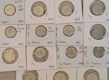 SVIZZERA LOTTO DI 15 MONETE DA 1/2  FRANCO - ARGENTO 0,835 - DATE DIVERSE LEGGI