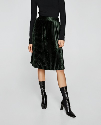 Zara gonna donna verde - zara, scuro