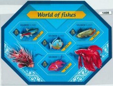 M1408 - SALOMONE - ERRORE, 2014 FOGLIO ERRATO: pesce, pesca, marina