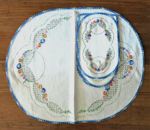 Set sedie vintage ricamate a - set,
