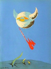 ANDRÉ MASSON LUNE / MOON lithographie 1938