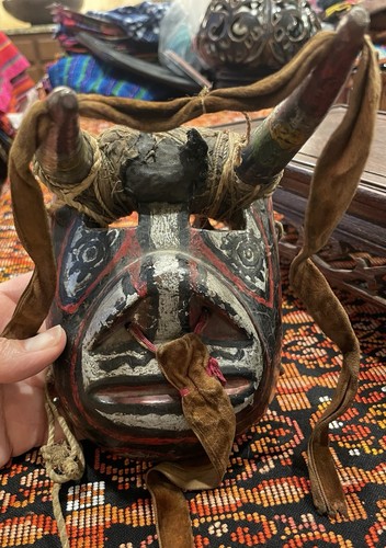 Maschera toro legno - maschera,