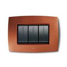 Abb elos placca smart tecnopolimero 4 moduli rosso rame