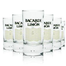 6 bicchieri corti Bacardi limon rum shot 2cl 4cl stamper liquore perla d'aria