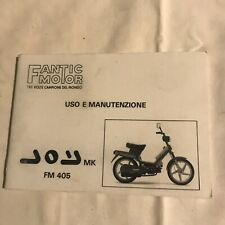 Manuale FANTIC MOTOR JOY 50 MK Originale - Libretto Uso e Manutenzione Moto 50cc