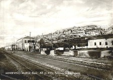 da1111 cartolina minervino murge panorama da mezzogiorno stazione bari bella!