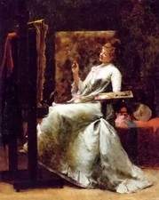 Dipinto olio Ernest Bordes -