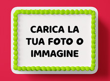 Stampa per torta personalizzatare rettangola con foto  immagine cialda per torta