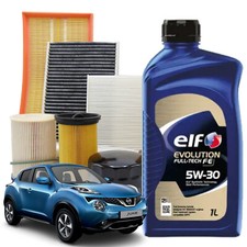 KIT TAGLIANDO NISSAN JUKE (FI5) 1.5 DCI 110CV 81KW DAL 2010 AL 2014 5LT ELF 5W30