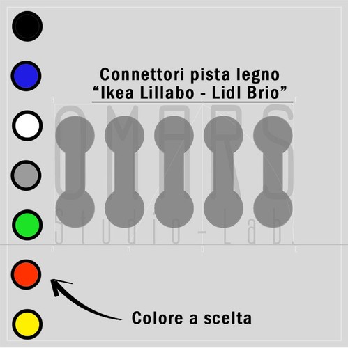 Lillabo connettori pista - 5x,