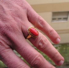 anello corallo naturale rosso fuoco gioiello artigianale forza interiore regalo per amore