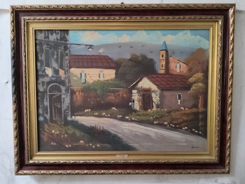 Quadro paesaggio paese - , cornice