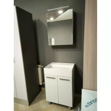 LAVABO LAVATOIO CON MOBILE A 2 ANTE 60X46 XILON LINEA 46 BIANCO