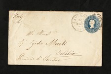 BUSTA   POSTALE - U.S.A. - BUSTA  POSTALE DA  5CENT. VIAGGIATA PER L'ITALIA