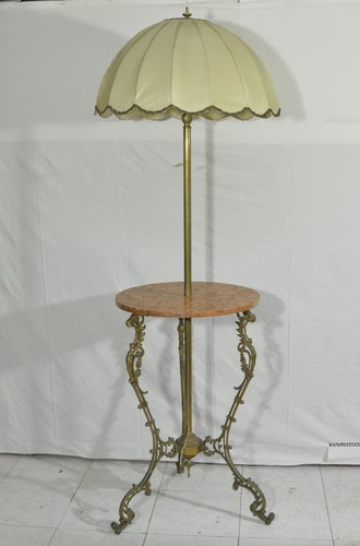 Tavolo con piantana ottone - con,