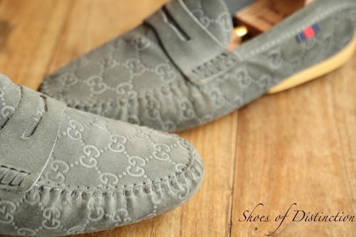 Mocassini gucci grigio blu - grigio,