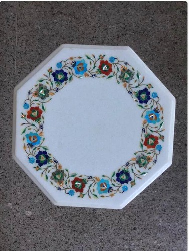 Tavolo intarsiato marmo - , bianco