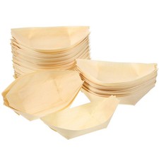  50pcs sushi da servizio vassoio in legno barca da snack per la barca per feste