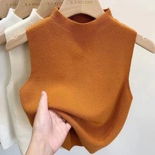 Canotta smanicata in maglia