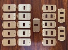 Placca a muro - Copri interruttori in ottone rifinitura ottone satinato e lucido